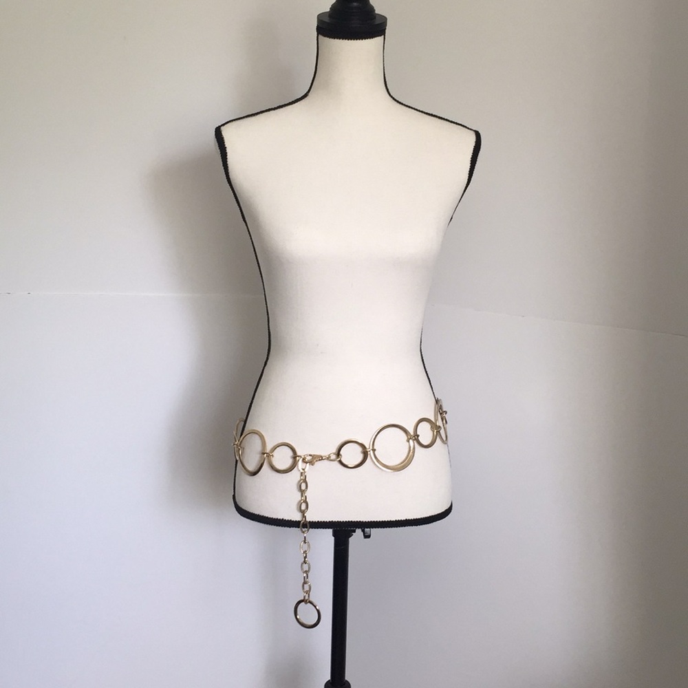 GOLD ADJUSTABLE CHAIN  LINK BELT